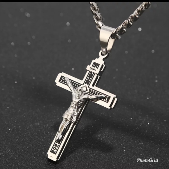 Pendant Cross Jesus Christ Crucifix Neckla… - Picture 2 of 8